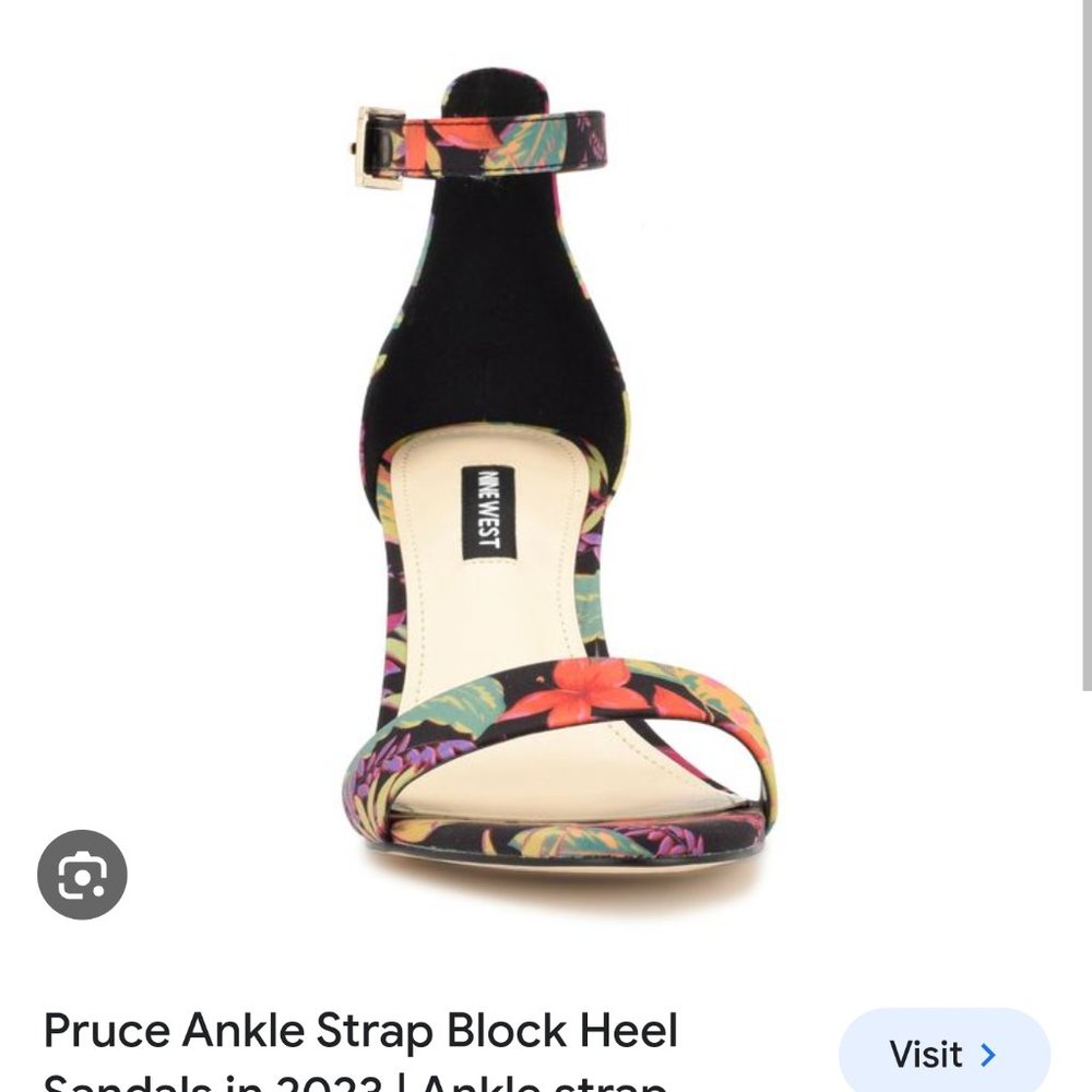 Nine west floral block heels
